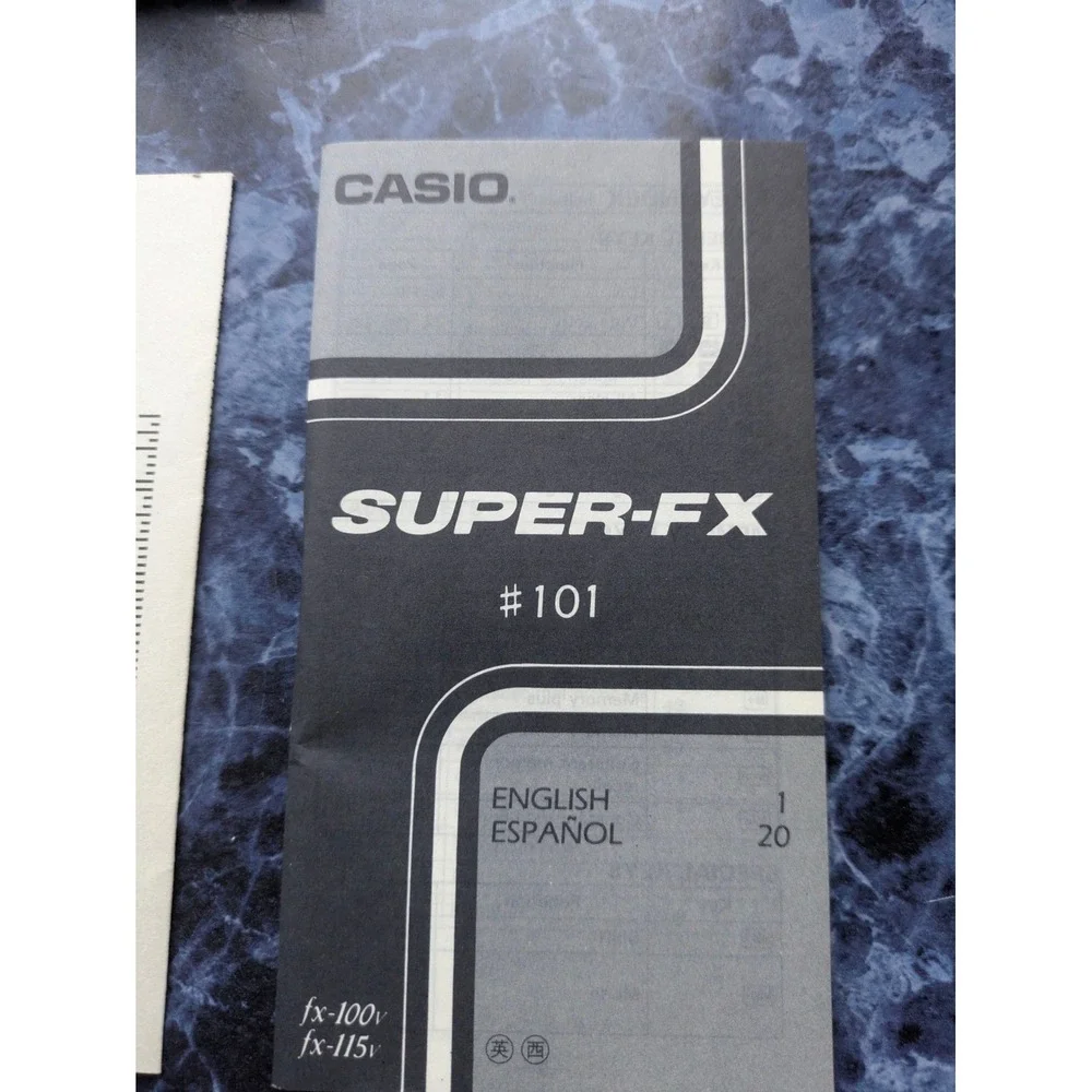 Casio fx-115v Scientific Calculator Solar Plus‎ With Box Manual Super-FX #101